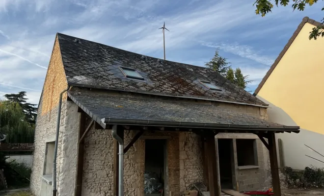 Peinture sur toiture en ardoise fibrociment à Saran, Olivet, Marie Habitat